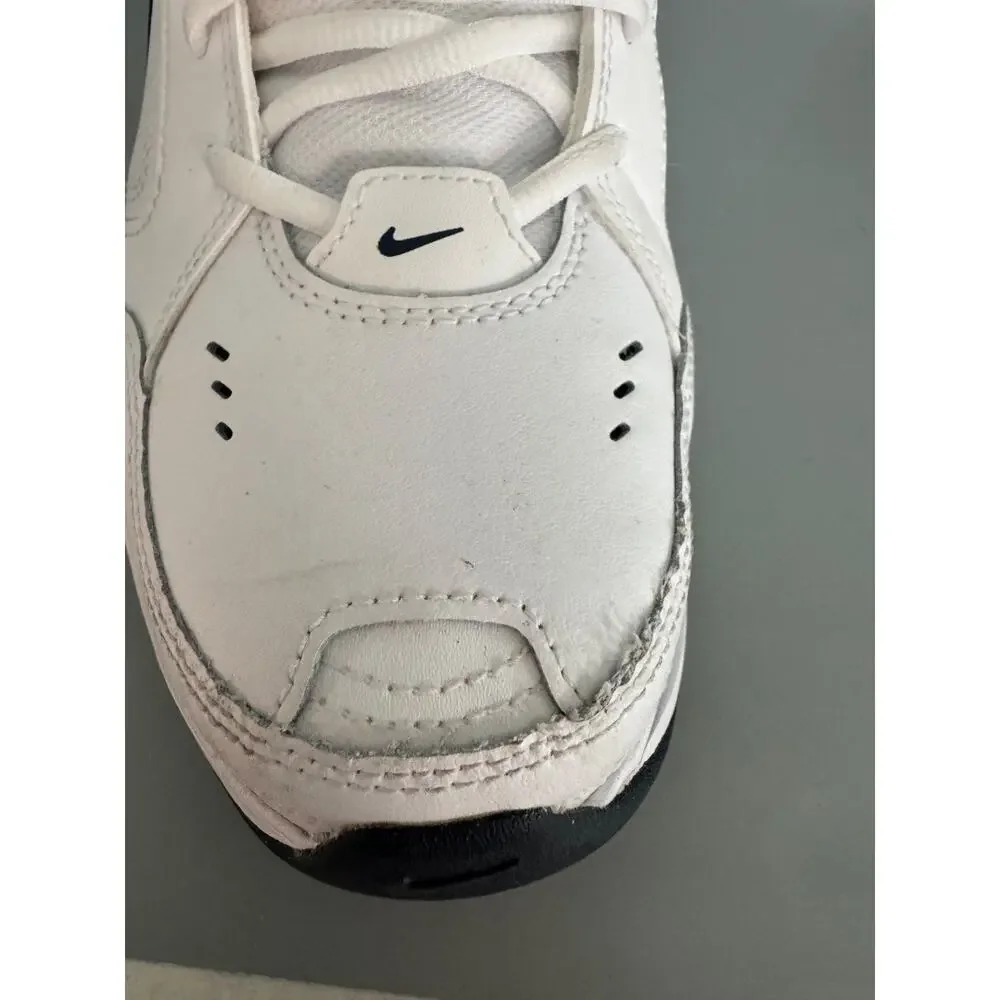 Nike Air Monarch IV Training Walking Shoes Sneakers White Navy Mens 13 (B)